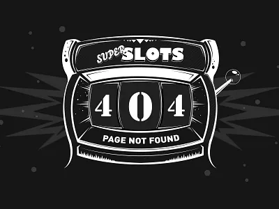 404 Slot 404 black drawing illustration slot web white win