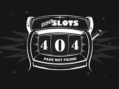 404 Slot 404 black drawing illustration slot web white win