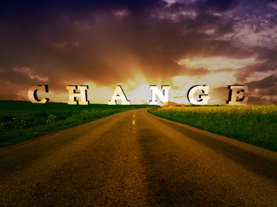 Change Is On The Horizon. life changes typography