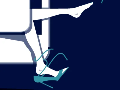 Flyingshoes blue feet high heels illustration legs shadows shoes straps two color vector