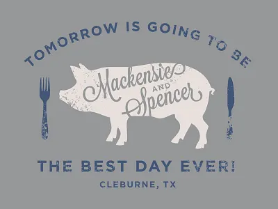BBQ Rehearsal Dinner Invite bbq dinner illustration pig rehearsal dinner tx type wedding