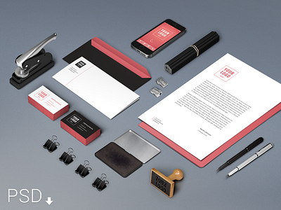 Branding / Identity Mock-Up (Free PSD) branding download free freebie identity logo mock up perspective photoshop psd stationary