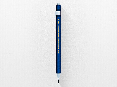 Pencil blue build grain illustration lead holder long shadow pencil tools