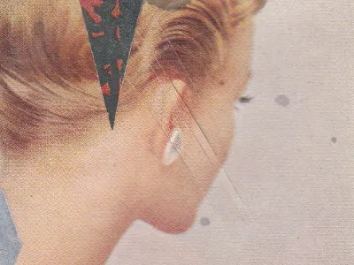 portrait of a woman art collage texture