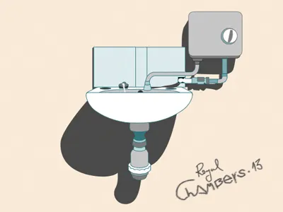 royalchambers chambers concept editorial fountain icon illustration ink lavabo overprint poster royal sink