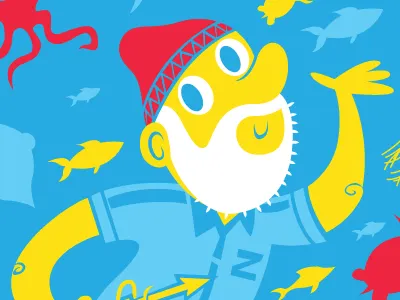 STEVE! cartoon cute life aquatic steve zissou wes anderson