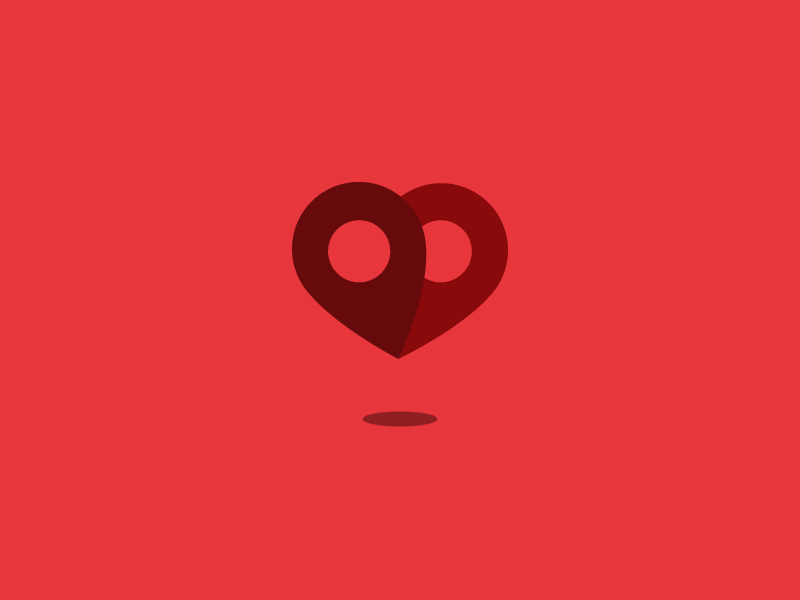 Floating heart! (GIF) animation app brand floating gif heart icon identity logo mark motion script