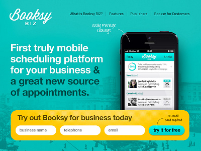 Booksy BIZ App Landing Page app booksy ios michael saganowski saganowski saganowskico sgnwsk