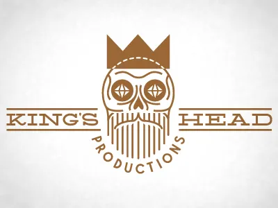 Kings Head Productions beard copper dead diamond eyes head king logo skull vector