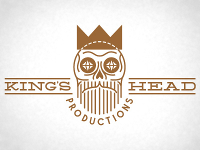 Kings Head Productions beard copper dead diamond eyes head king logo skull vector
