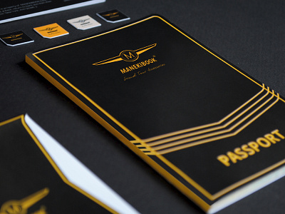 Manekibook black equinox gaze identity logo manekibook passport typography yellow