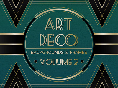 Art Deco Backgrounds and Frames Volume 2 art deco assets backgrounds custom design design elements download editable frames illustration vector
