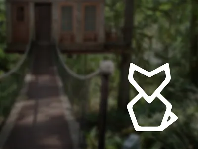 Tree House Love mark fox icon logo mark smart tree house treehouselove