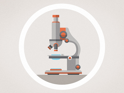 Microscope flat design illustration animation flat illustration infographic information kurzgesagt microscope science