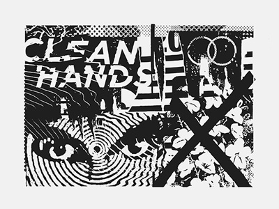 Subliminal clean hands destroyed eyes halftone subliminal texture