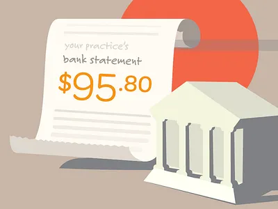 Gettin' Paid bank felt tip flat healthcare illustration infographic omnes payment red