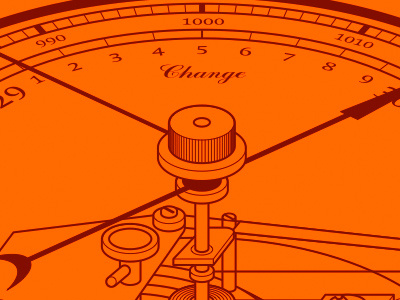 Barograph clock weather