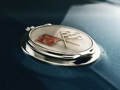 STGR lbl 3d candy cg cgi chrome corvette denbrooks detail dof label render stingray