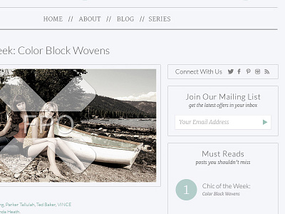 Fashion Blog blog fashion blog flat minimal minimalist sidebar website