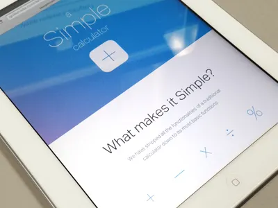 A Simple Cal Web app apple calculator california fresno gradient ignition labs ipad responsive simple