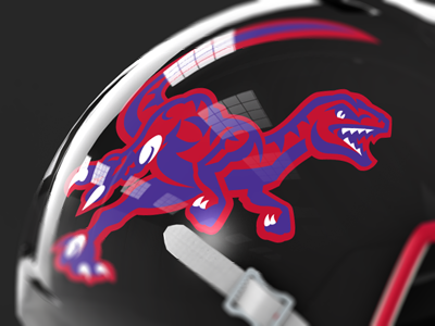 Hacl Raptors Helmet Dribbble branding football high league logo raptors school