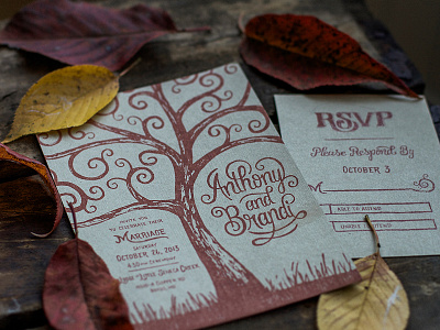 Fall Wedding Stamp hand lettering illustration invitation lettering stamp wedding