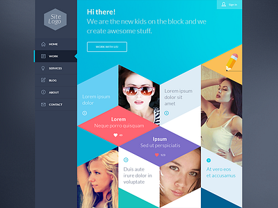 Web Shapes flat layout photoshop psd shapes tutorial web webpage