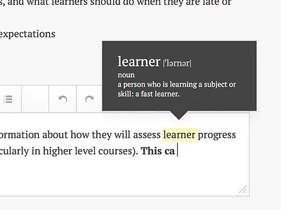 Highlight Definition highlight inline edit textarea tooltip typography wysiwyg