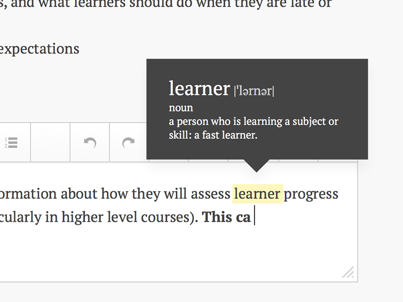 Example of Highlight Definition