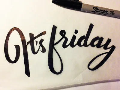 It's Friday friday hand lettering lettering practice type typography