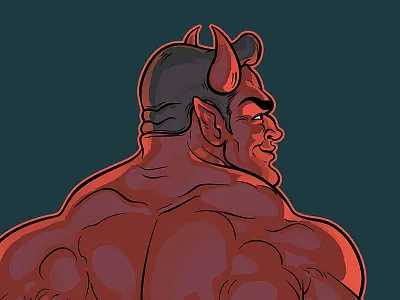Devil wip cartoon comic devil digital drawing halloween haskins illustration james photoshop religion satan