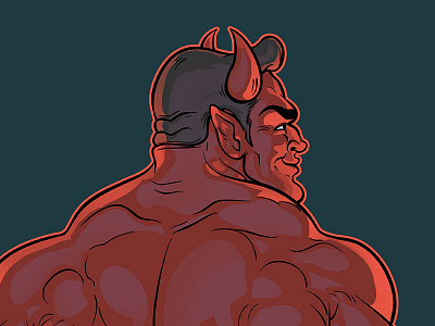 Devil wip cartoon comic devil digital drawing halloween haskins illustration james photoshop religion satan
