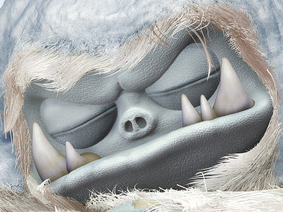 Zweifel Yeti 3d antiheroe character design fur hair monster yeti