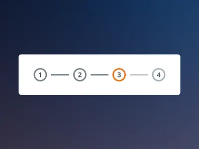 Signup Progress blue flat grey light orange progress signup ui