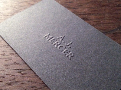 Inside Job bespoke shit business card embossed identity