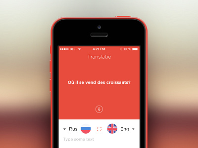 Translate app app flat ios ios7 iphone minimal mobile translate ui ux