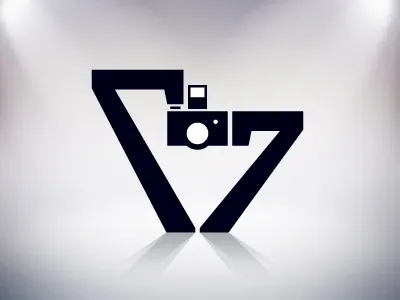 FotoFlash77 branding flash logo photo studio vector