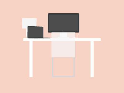 My workspace flat flat design illustrator vector workspace