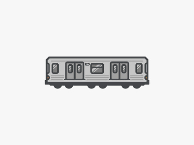 New York City Subway Car flat illustration little new york simple subway tiny train vector waggon