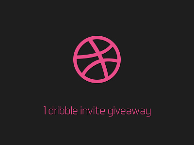 1 Dribbble Invite dribbble giveaway invitation invite