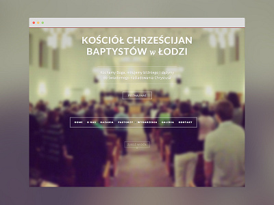 Small website refreshment baptist baptyści elegant header kchb keyners simple webiste łódź