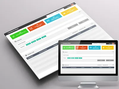 Subpage UI driza erdis flat design interface simple subpage table ui ux