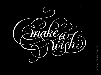 Makeawish calligraphy filigree flourished