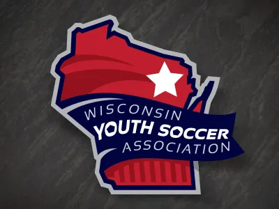 Wisconsin Youth Soccer Association association blue logo red soccer sports state team white wisconsin youth