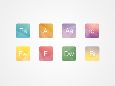 Creative Adobe Icons adobe after effects color dreamweaver fireworks flash fun gradual icon illustrator photoshop web design