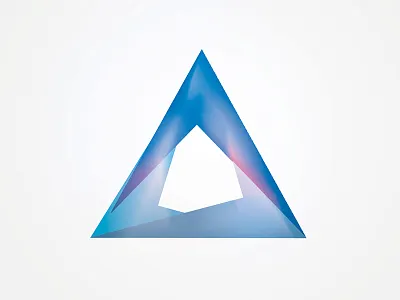 Glass glass logo simple triangle