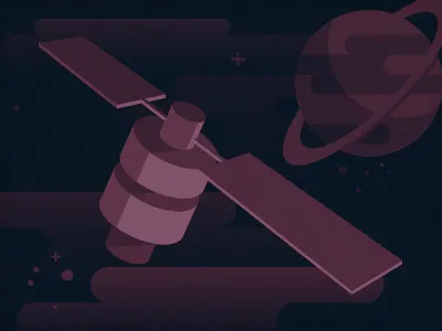 Satellite geometric illustration satellite space