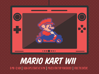 Mario Kart Tournament game gamer illustration mario mario kart nintendo super mario vector video game