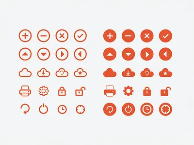 Simple Icon Set clean icon iconset simple vector wip