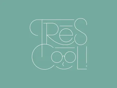 Très cool! custom lettering french lettering tres bien tres cool typography